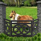 Alternate Image 5 for Etna Freestanding Wood Pet Gate 3-Panel Tri Fold Dog Fence - 48' Wide x 19' High - Portofino Black