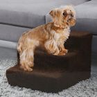 Etna 3 Step Dog Stairs  - Indoor/Outdoor Dog Ramp Pet Step, Removable Brown Cover, Small Dog Steps Hold up to 40 Pounds