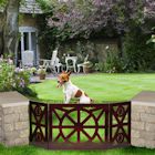 Alternate Image 5 for Etna 3 Panel Pet Gate - Trifold Wagon Wheel Dog Gate for Stairs, Freestanding Dog Gates, Lightweight Foldable Pet Gate for Small Dogs, Mahogany Finish Solid Wood Gates for Dogs Indoor, 48'W x 19'H