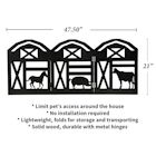 Alternate Image 2 for Etna 3 Panel Pet Gate - Trifold Wagon Wheel Dog Gate for Stairs, Freestanding Dog Gates, Lightweight Foldable Pet Gate for Small Dogs, Mahogany Finish Solid Wood Gates for Dogs Indoor, 48'W x 21'H