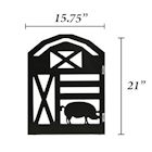 Alternate Image 3 for Etna 3 Panel Pet Gate - Trifold Wagon Wheel Dog Gate for Stairs, Freestanding Dog Gates, Lightweight Foldable Pet Gate for Small Dogs, Mahogany Finish Solid Wood Gates for Dogs Indoor, 48'W x 21'H