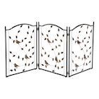 Alternate Image 1 for Etna 3 Panel Pet Gate - Trifold Metal Leaf Bird Dog Gate for Stairs, Freestanding Dog Gates, Lightweight Foldable Pet Gate for Small Dogs, Solid Wood Gates for Dogs Indoor, 53'W x 23.5'H