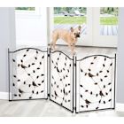 Alternate Image 5 for Etna 3 Panel Pet Gate - Trifold Metal Leaf Bird Dog Gate for Stairs, Freestanding Dog Gates, Lightweight Foldable Pet Gate for Small Dogs, Solid Wood Gates for Dogs Indoor, 53'W x 23.5'H