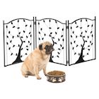 ETNA 3-Panel Foldable Dog Gate Freestanding Dog Gates for the House - Freestanding Pet Gate Metal Tri-Fold Tree of Life Dog Fence 53" W x 23 1/2" Tall