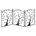 Alternate Image 1 for ETNA 3-Panel Foldable Dog Gate Freestanding Dog Gates for the House - Freestanding Pet Gate Metal Tri-Fold Tree of Life Dog Fence 53' W x 23 1/2' Tall
