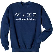 Alternate image for I Ate Some Pi Shirt with Math Equation