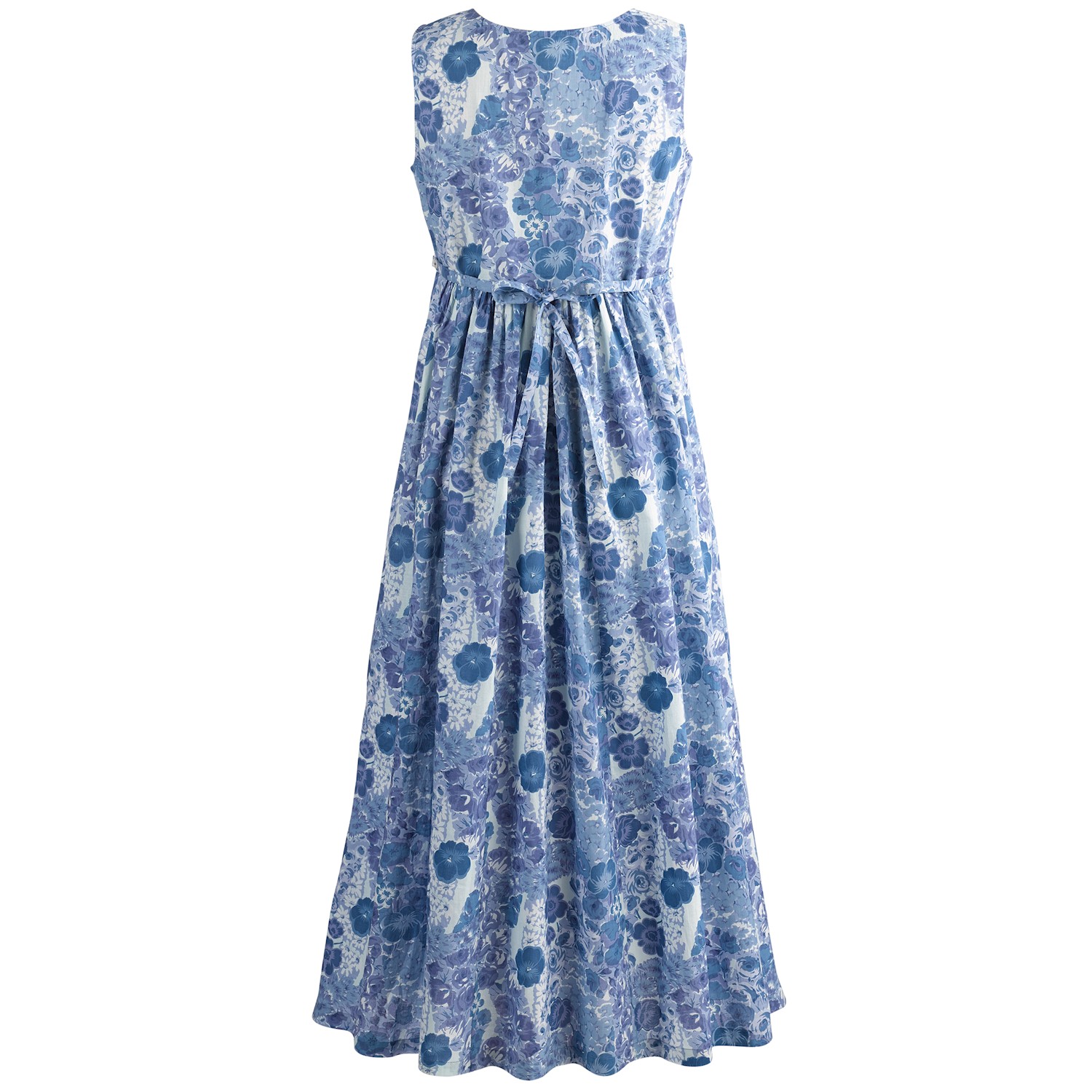 Gilli Navy Blue Sleeveless Midi Drape Neck Dress w/ Floral Print 2X ...